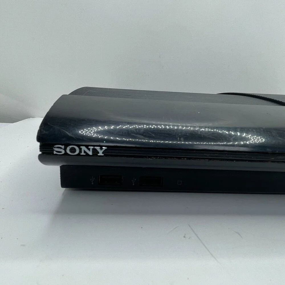 Black Sony PlayStation 3 Super Slim CECH-4001B Blu-ray Console Only
